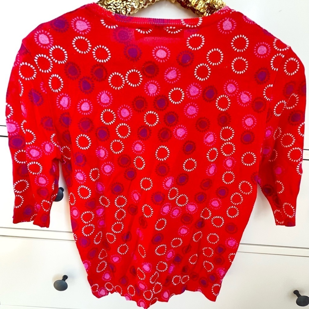 Christian Dior Printed Bow 3/4 Sleeve Knit Sweater - Picture 3 of 9